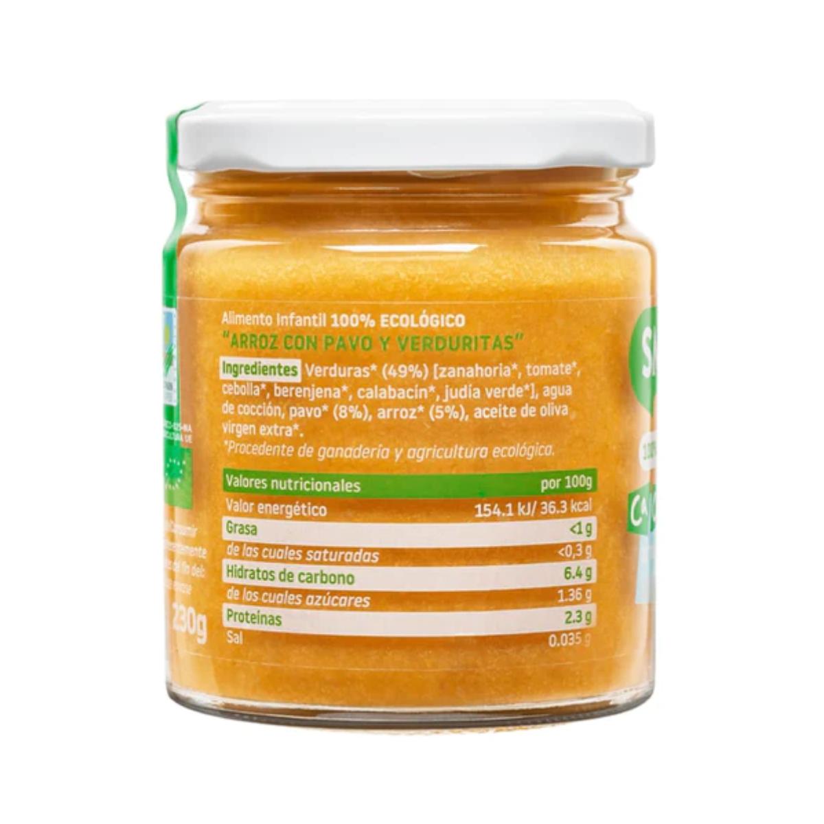 Promo 3 x Organic Rice with Turkey and Vegetables Jars CA CHI TOS Smileat 230g