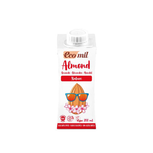Naturlig mandeldryck utan socker Bio Ecomil 200 ml