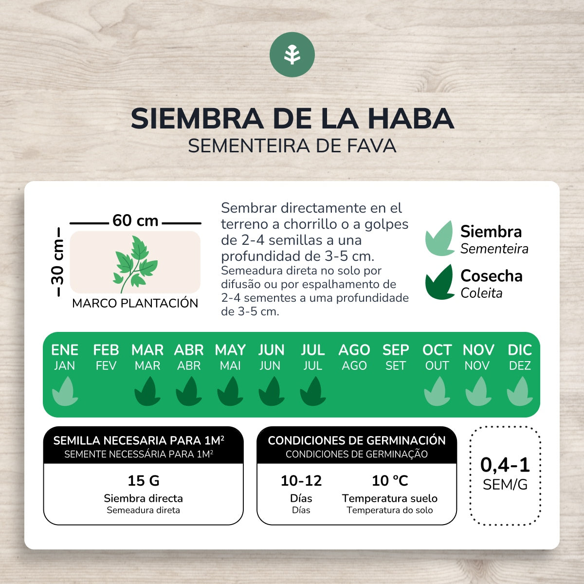 Ekologiska bönfrön Aguadulce Planeta Huerto