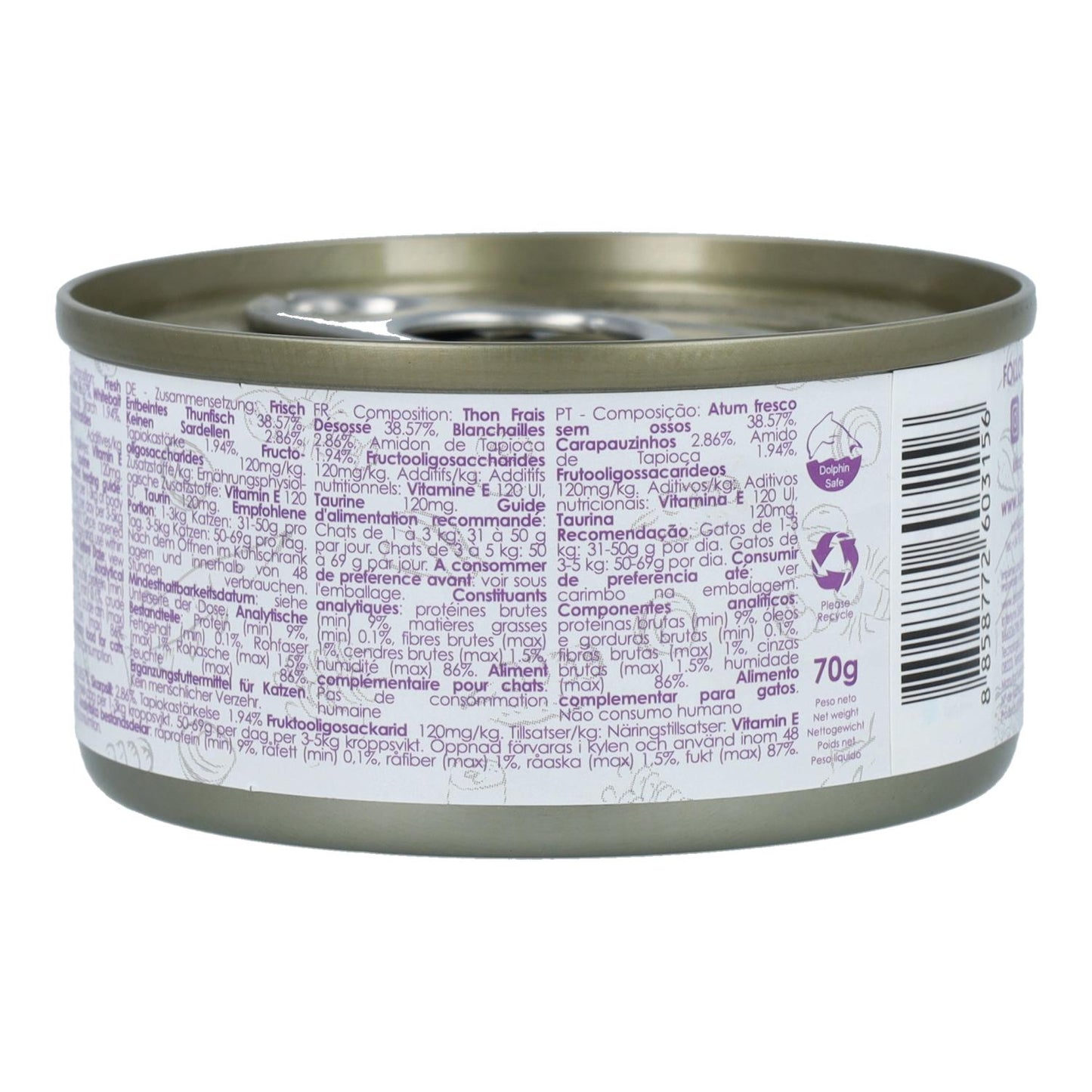 Kit Cat Gravy Tin - Tuna & Anchovy 70 g Wet cat food in sauce