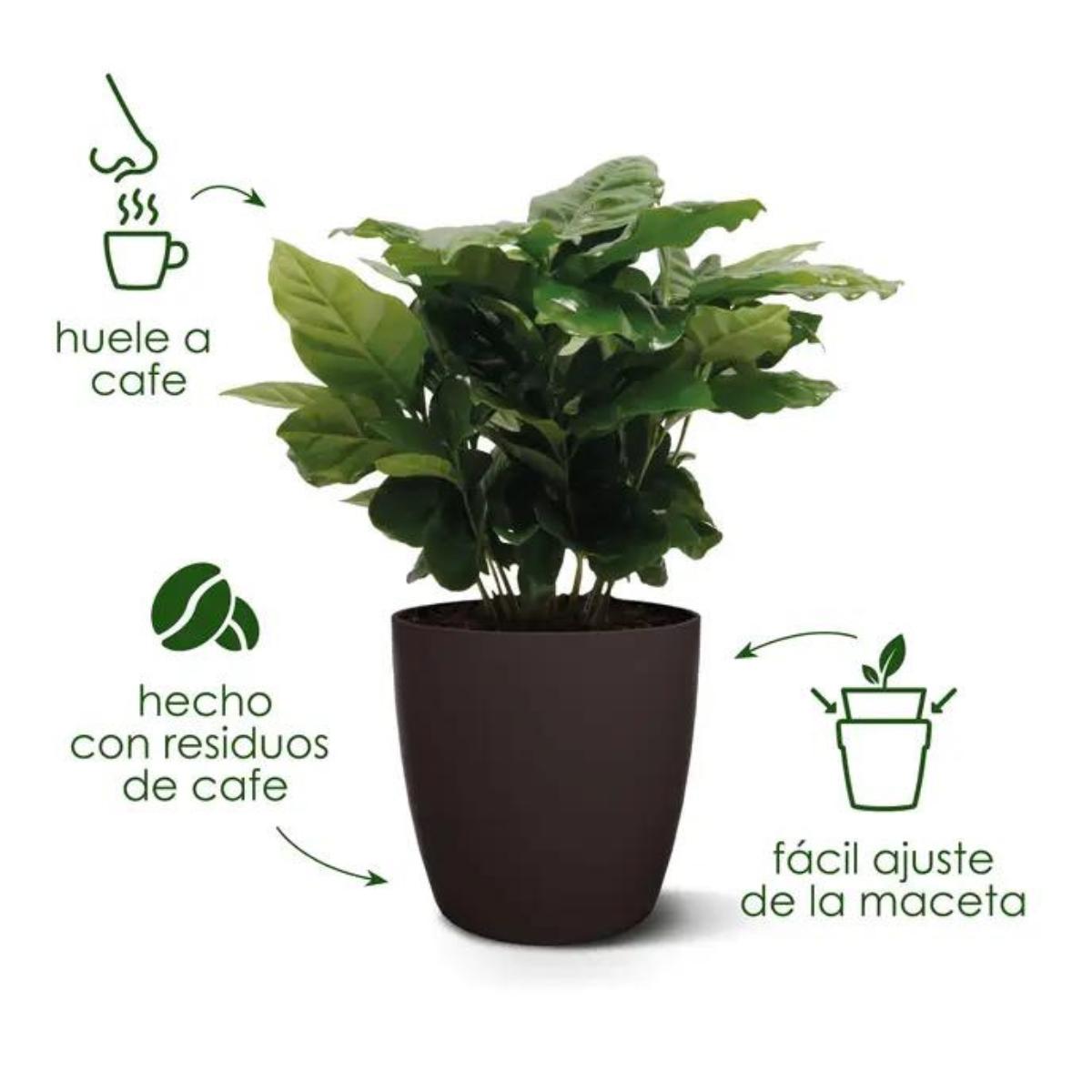 Pot de fleurs recyclé Coffee Collection Round Elho 18 cm