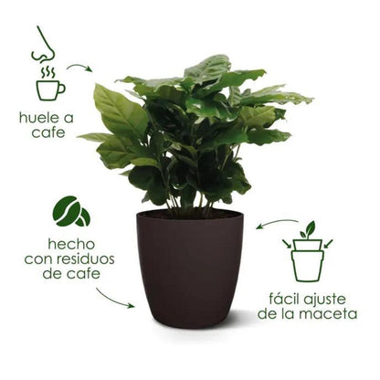 Pot de fleurs recyclé Coffee Collection Round Elho 18 cm