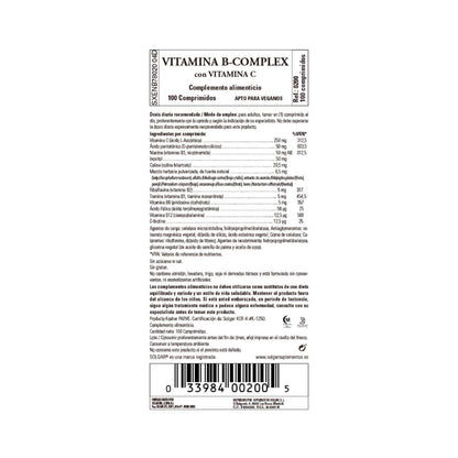 Complexe de vitamines B avec vitamine C Solgar 100 comprimés