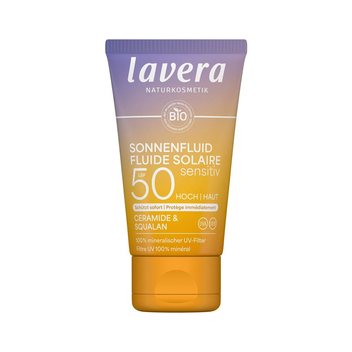 Fluide solaire visage SPF50 Lavera 40 ml