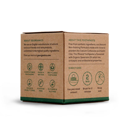 Dentifricio naturale Menta piperita e Cocco Georganics 60 ml