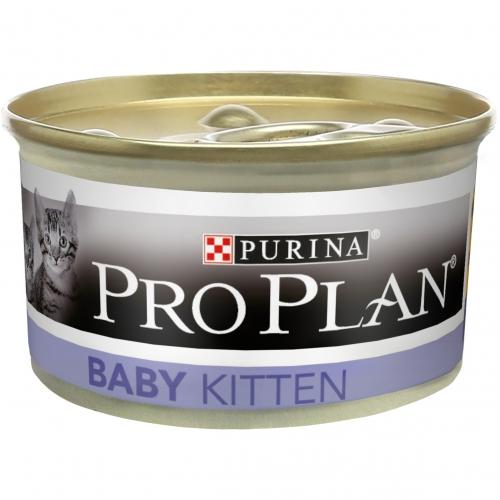 PRO PLAN Gatto Latta Moussen Baby Kitten Ricco di Pollo 85 g
