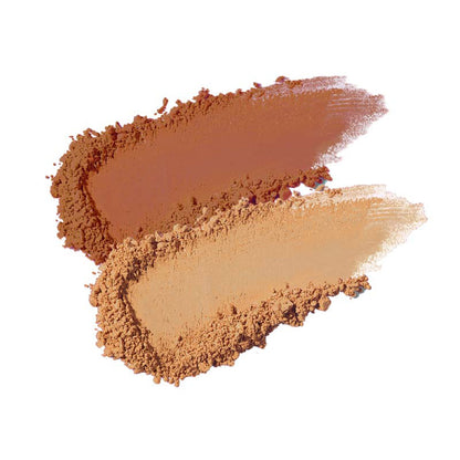 Róż do policzków Duo 02 Costa Dorada, delikatne i rozświetlające wykończenie z organicznym masłem shea, NaturaBio Cosmetics, 2x4 g