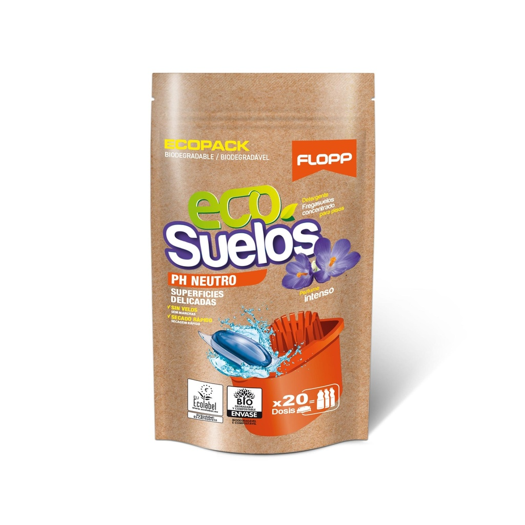 Nettoyant pour sols ECO pH neutre doypack Flopp 20 capsules