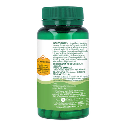 Complesso di melatonina Planeta Huerto 60 capsule