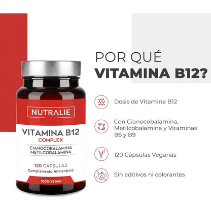 Vitamin B12-Komplex 2000 mcg gegen Müdigkeit Nutralie 120 Tabletten