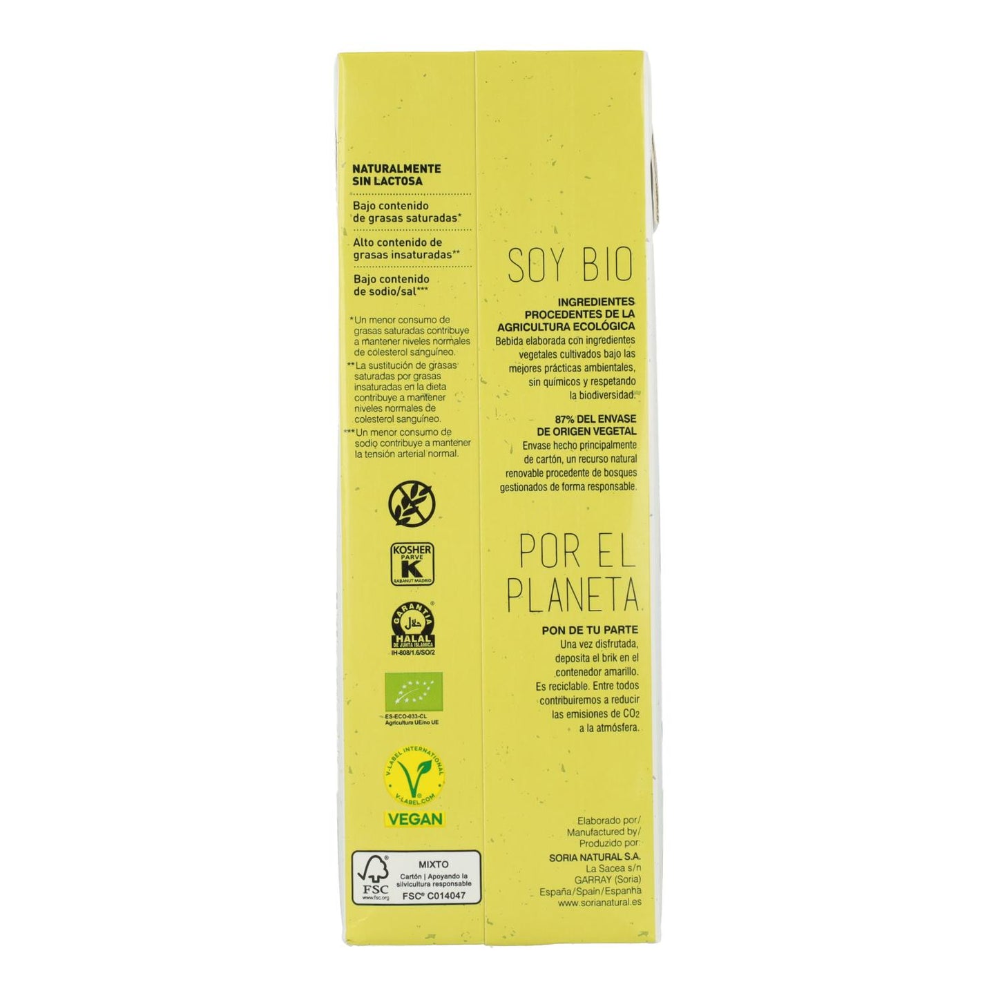 Pakket 6 x  Volkoren rijstdrank Soria Natural 1 L