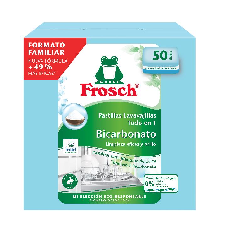 Pastillas lavavajillas bicarbonato Frosch 50 uds