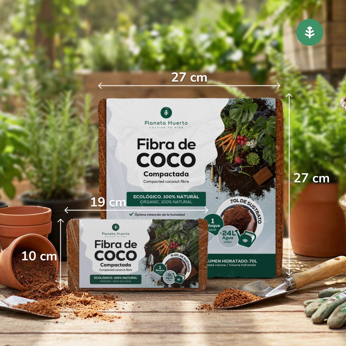 Substrat Fibre de Coco Planeta Huerto 9 Litres