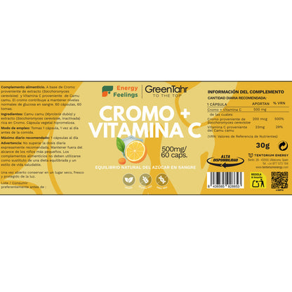 Chrome + vitamine C en gélules Energy Feelings 60 gélules