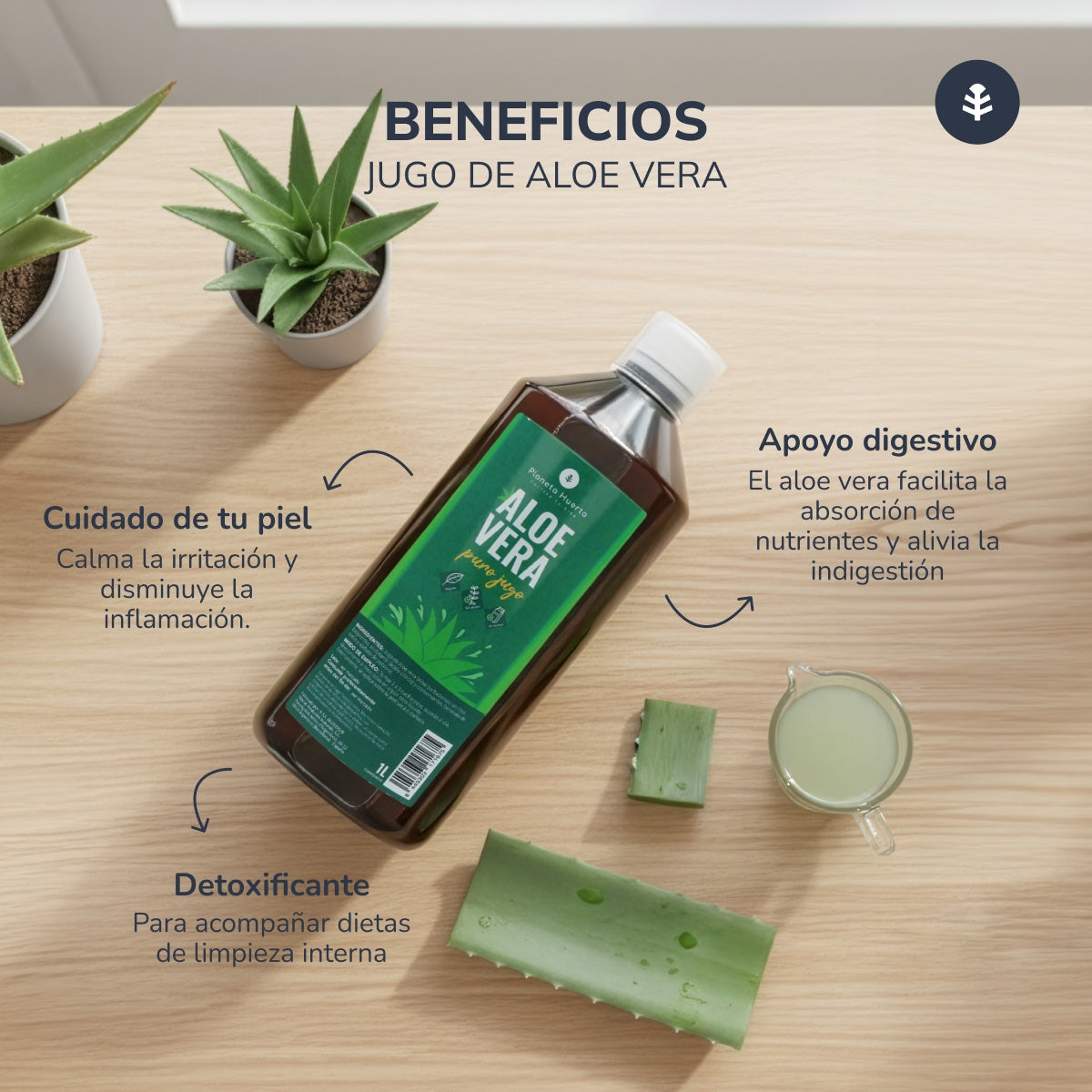 Jus d'Aloe Vera Planeta Huerto 1 L.