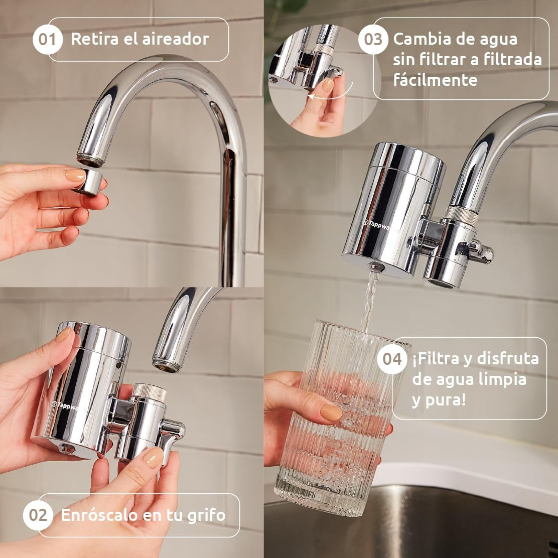 EcoPro Chrome SMR Tappwater Tap Filter