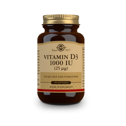 Vitamina D3 1000 UI, 100 capsule da 25μg