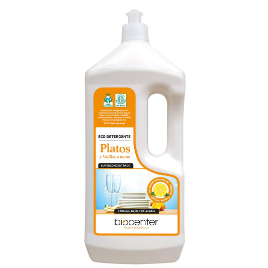 Detergente ecologico per piatti e stoviglie a mano Biocenter 1 L