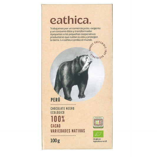 Schokolade Eathica 100 % Peru BIO 100 g