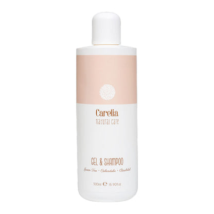 Gel & Champú de Té Verde, Caléndula y Bisabolol seguros durante el embarazo Carelia 500 ml