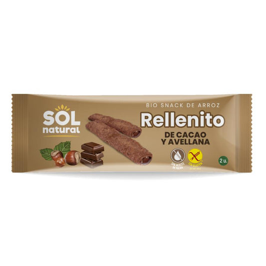Rellenito de Cacao y Avellana BIO Sol Natural 25 gr