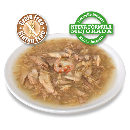 Tonno bianco e gamberetti in salsa Arquivet 80 g Cibo umido per gatti