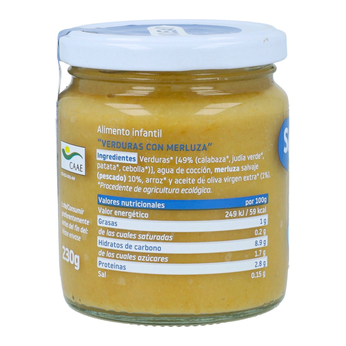 Tarrito BIO de Verduras con Merluza +6 meses Smileat 230g