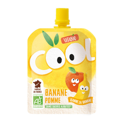 Apple and Banana Pouch Cool Fruits Vitabio 4 X 90 g