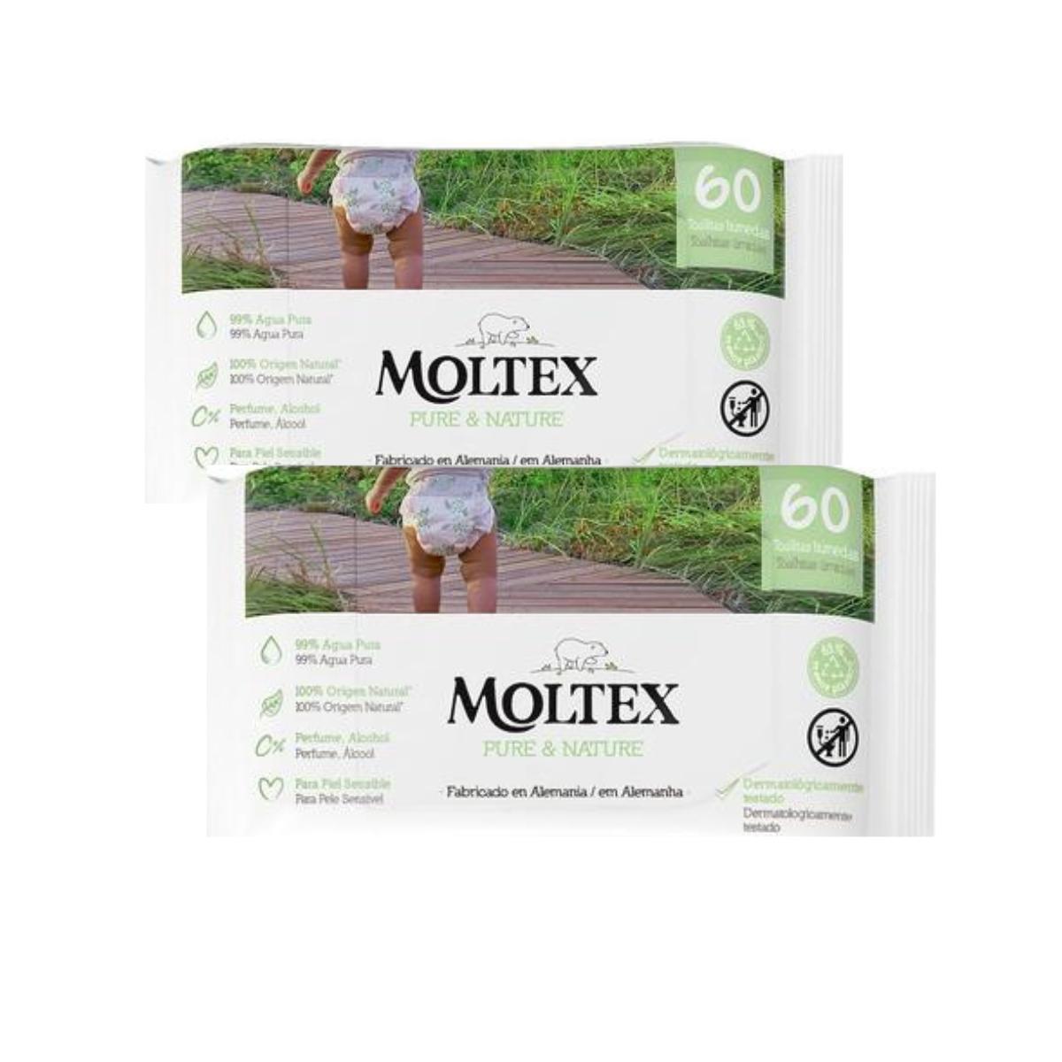 SPECIALERBJUDANDE Moltex Pure & Nature våtservetter, 120 st