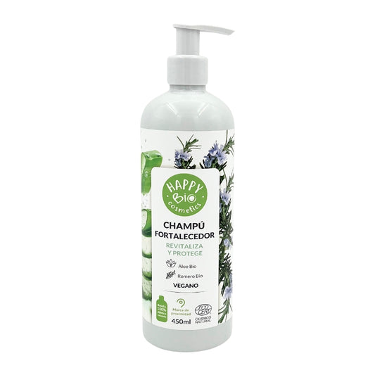 Szampon wzmacniający z rozmarynem i aloesem BIO HappyBio 450 ml