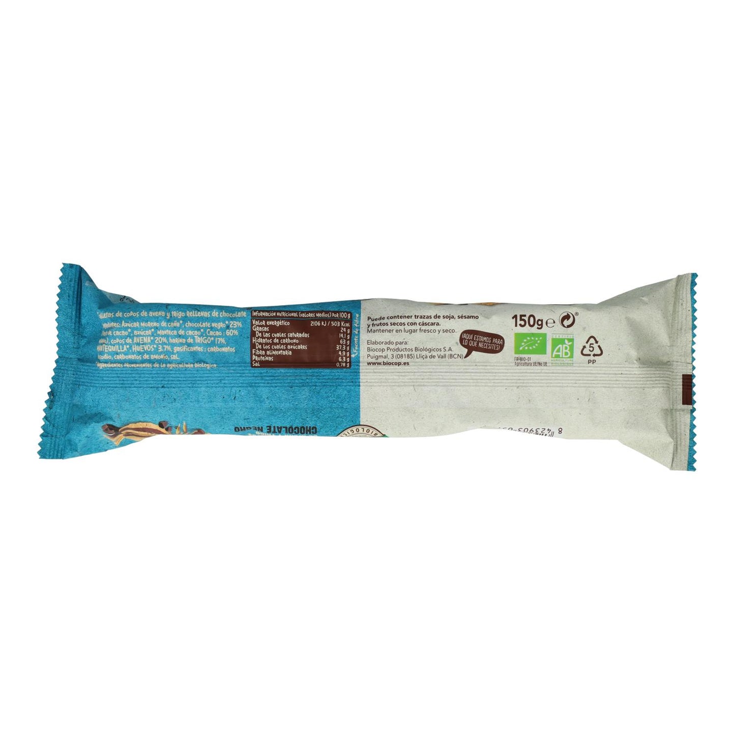 Biocop dark chocolate-filled oatmeal cookies 150 g
