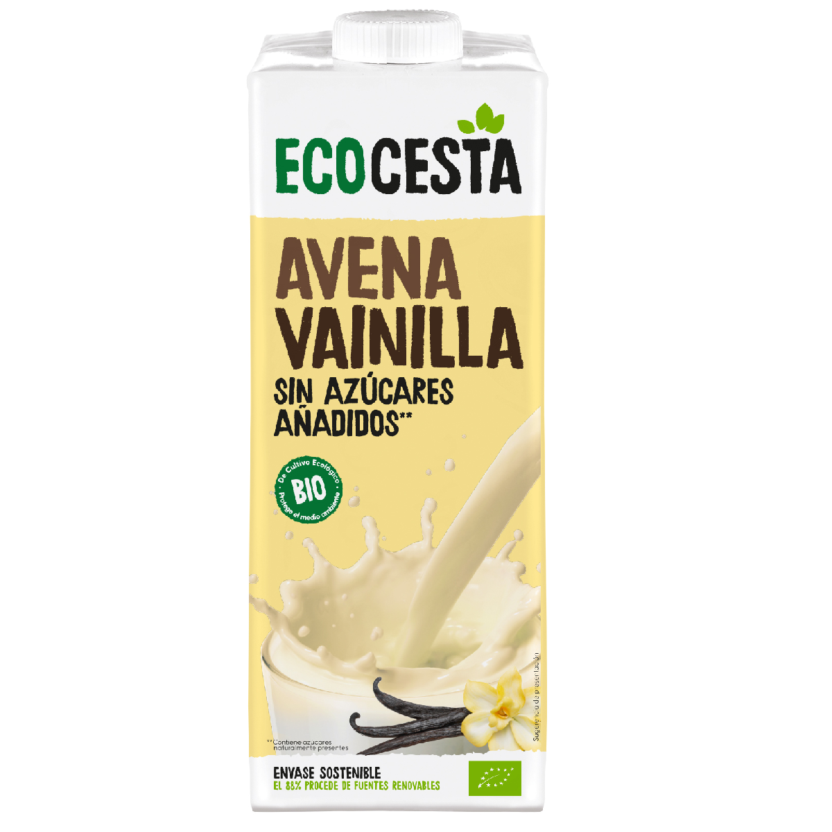 Biologische plantaardige drank van haver en vanille Ecocesta 1 l