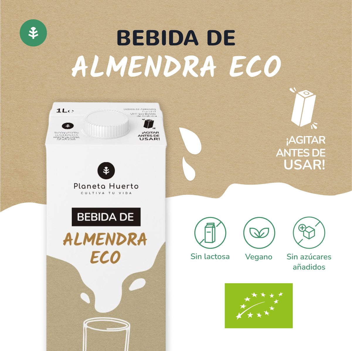 Pak 12x Planet Orchard Eco Amandeldrank 1L