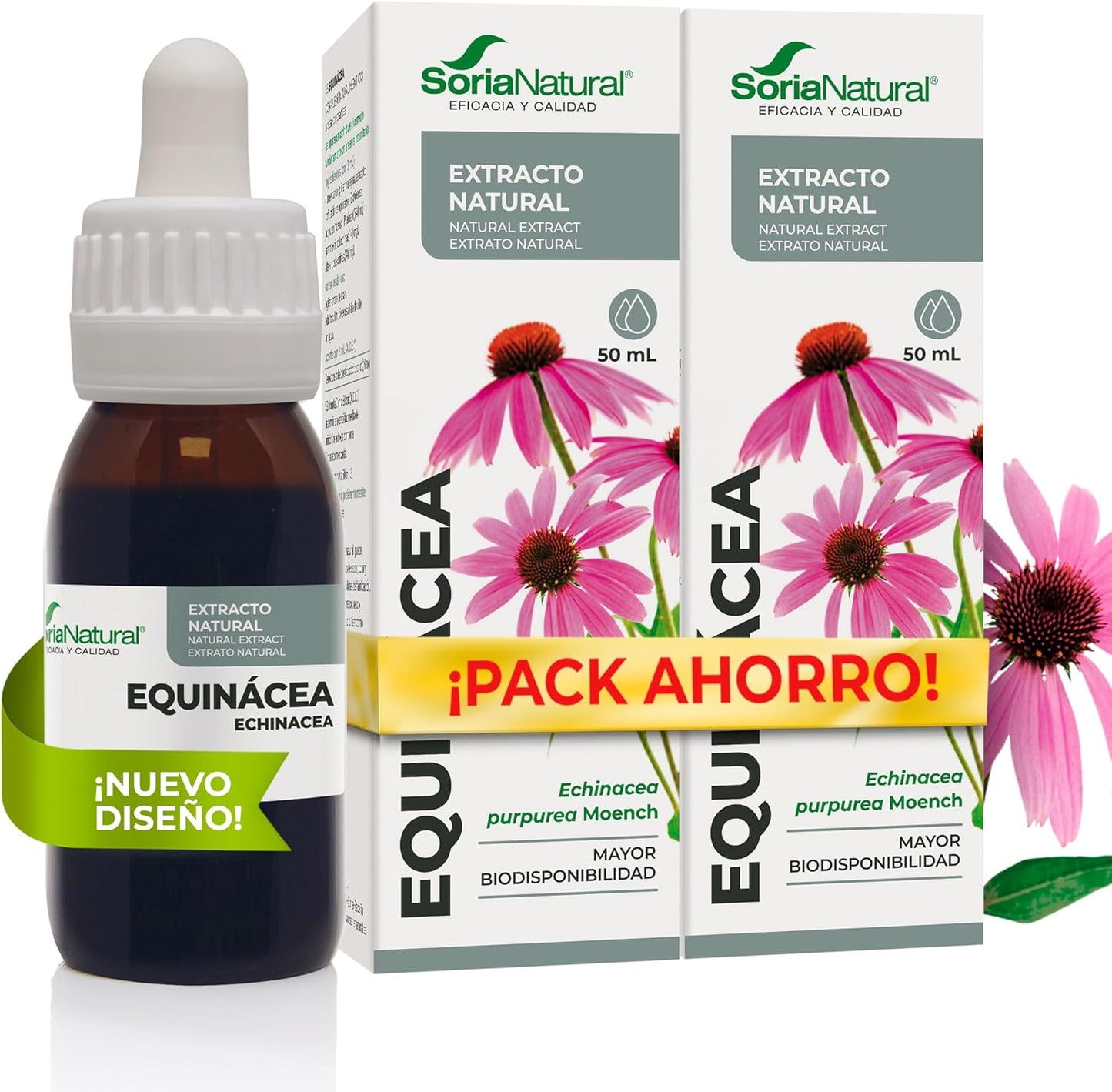 Confezione da 2 estratti di echinacea Soria Natural, 50 ml