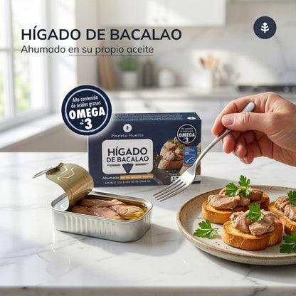 12er-Pack Kabeljauleber in eigenem Öl, Planeta Huerto, 120 g