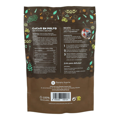 Emballage 2x Cacao en poudre ECO Planeta Huerto 250 g
