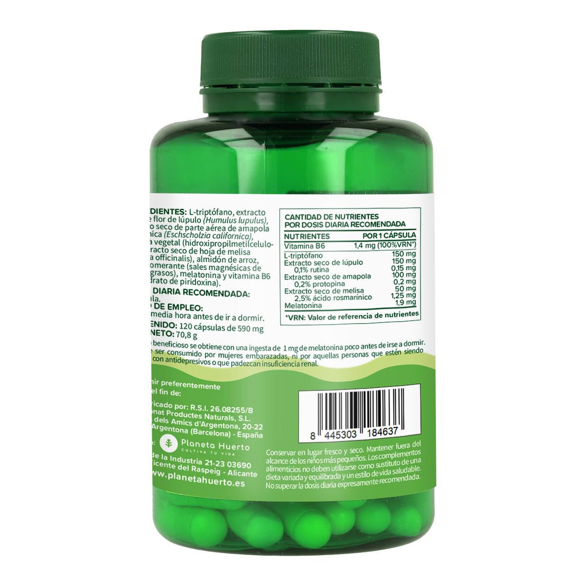 Pak 2xMelatonine complex Planeta Huerto 120 caps