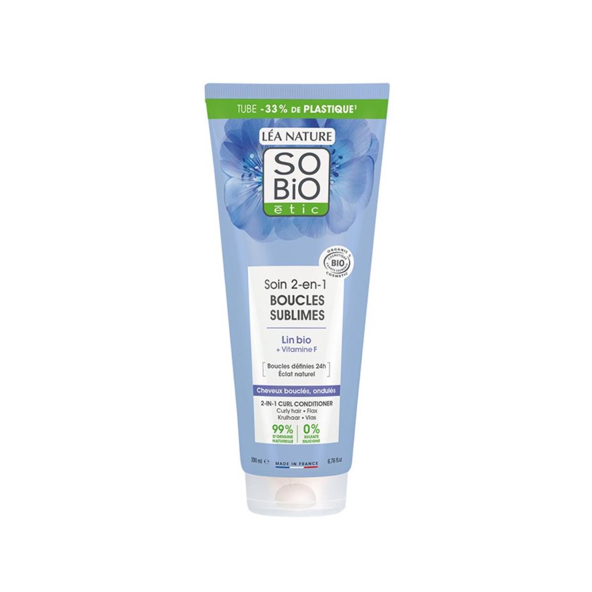 Après-shampooing boucles 2 en 1 lin BIO & vitamine F So'Bio étic 200 ml