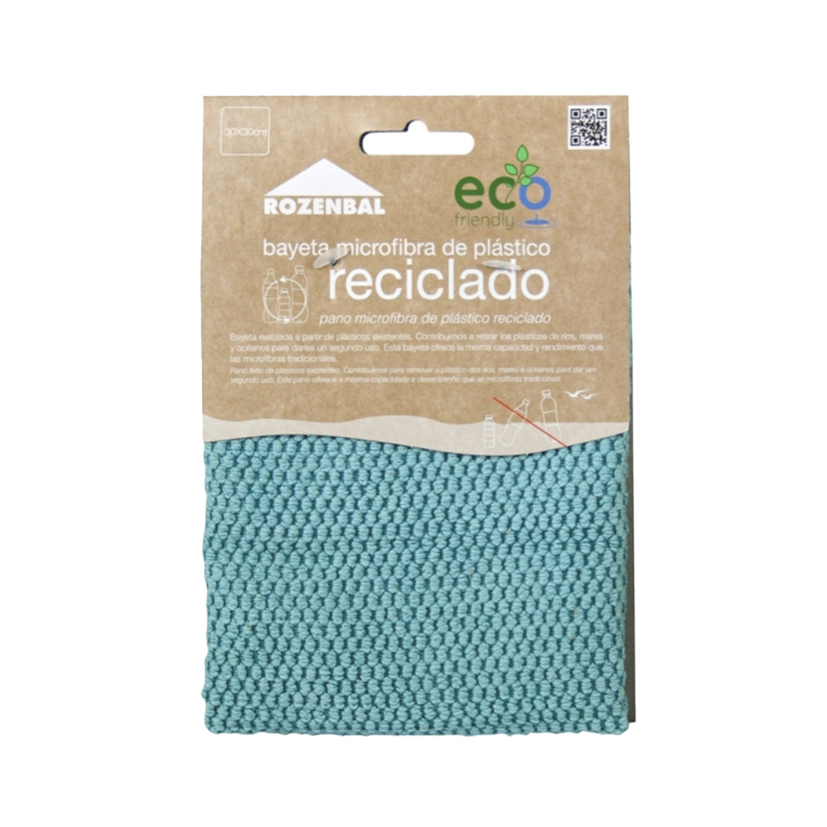 Bayeta PET reciclado microfibra 30 x 30 cm Eco Friendly ROZENBAL