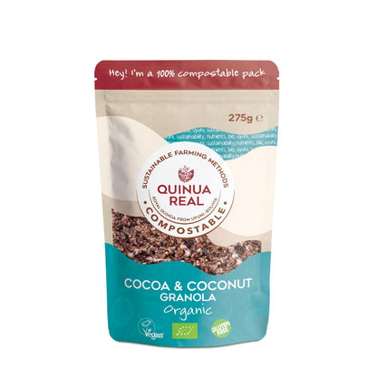 Granola de quinoa royal au cacao et à la noix de coco sans gluten BIO La Finestra Sul Cielo 250 g