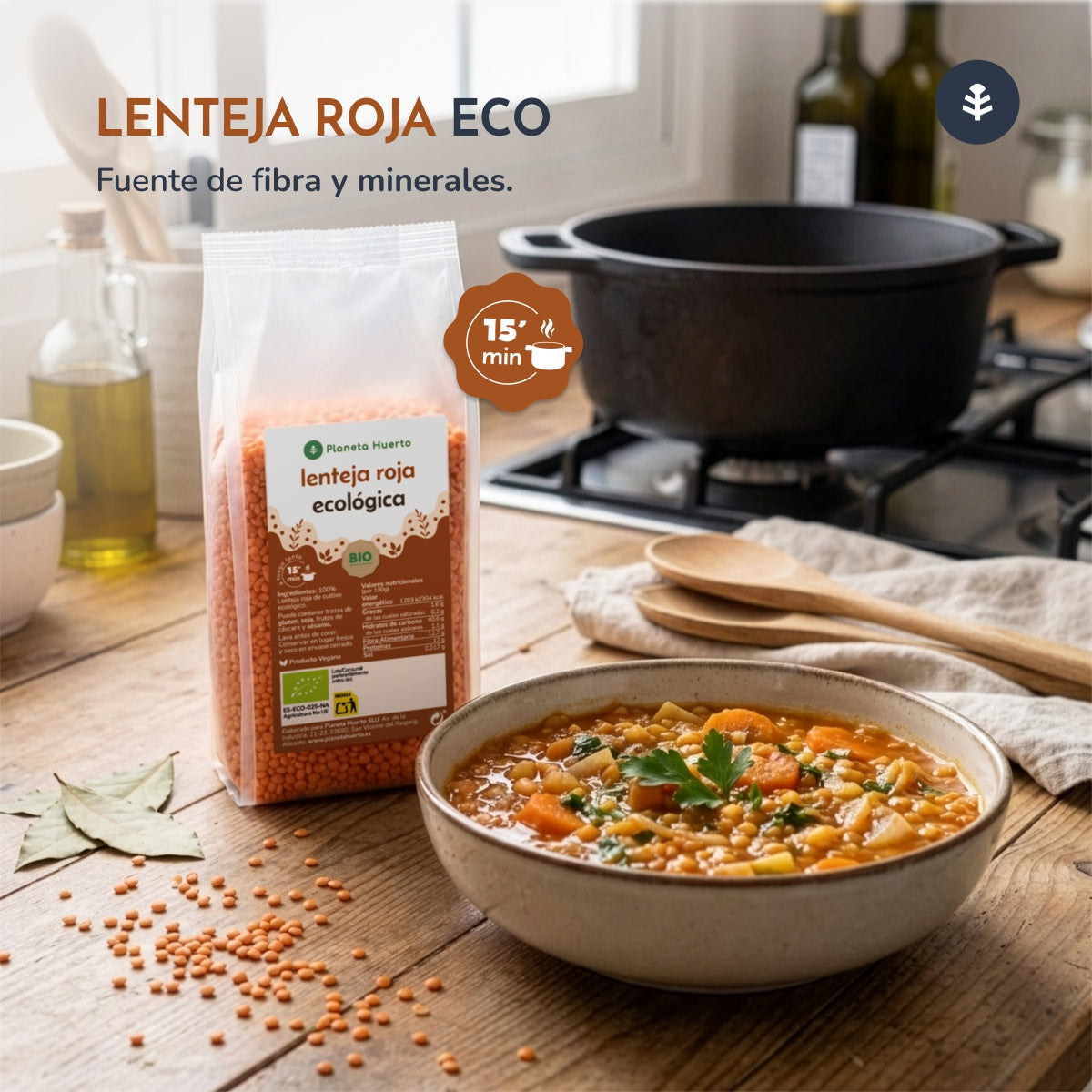 Rote Linsen ECO Planeta Huerto 2,5 kg