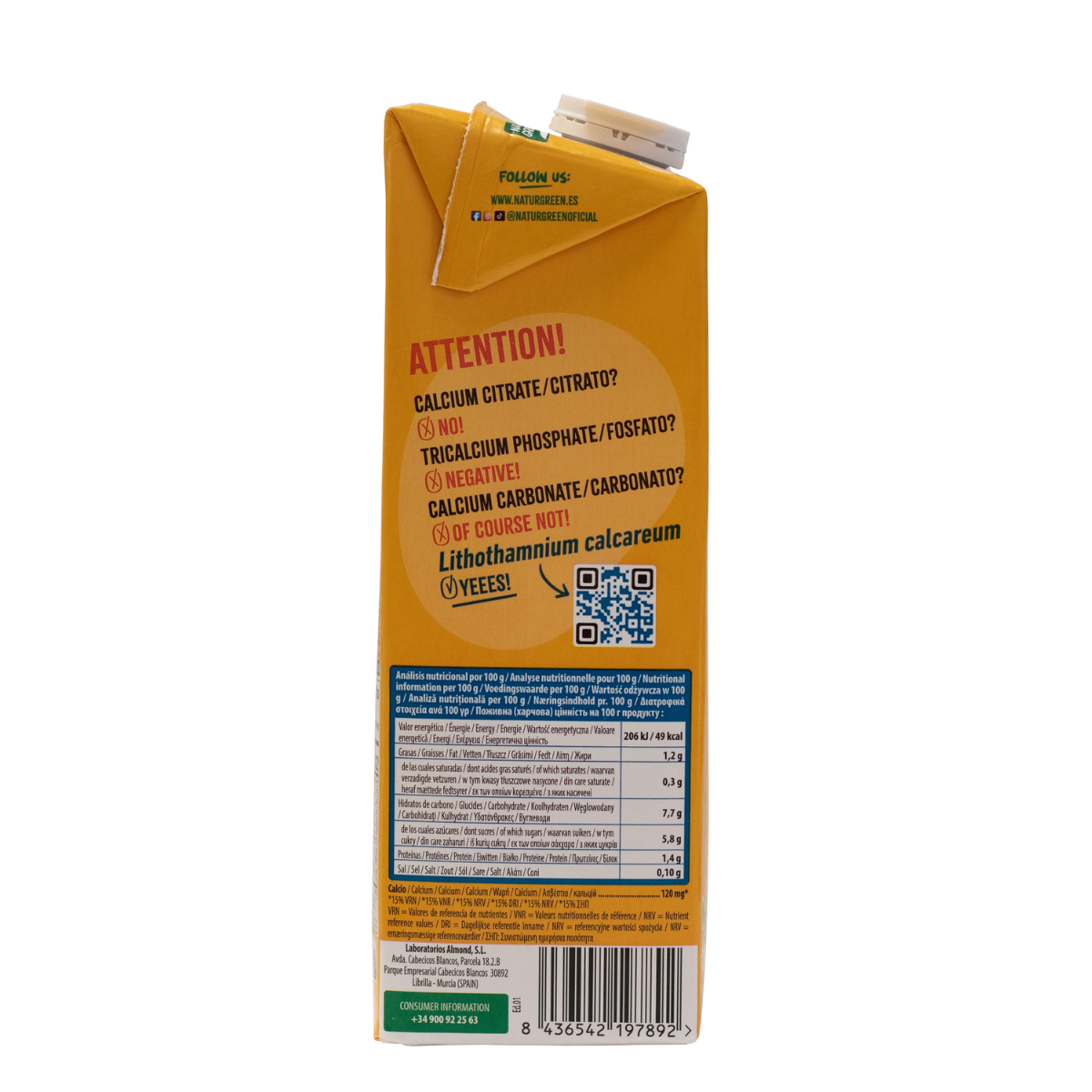 Naturgreen Oat/Oat Vegetable Drink with No Added Sugar and Calcium, 1 litre