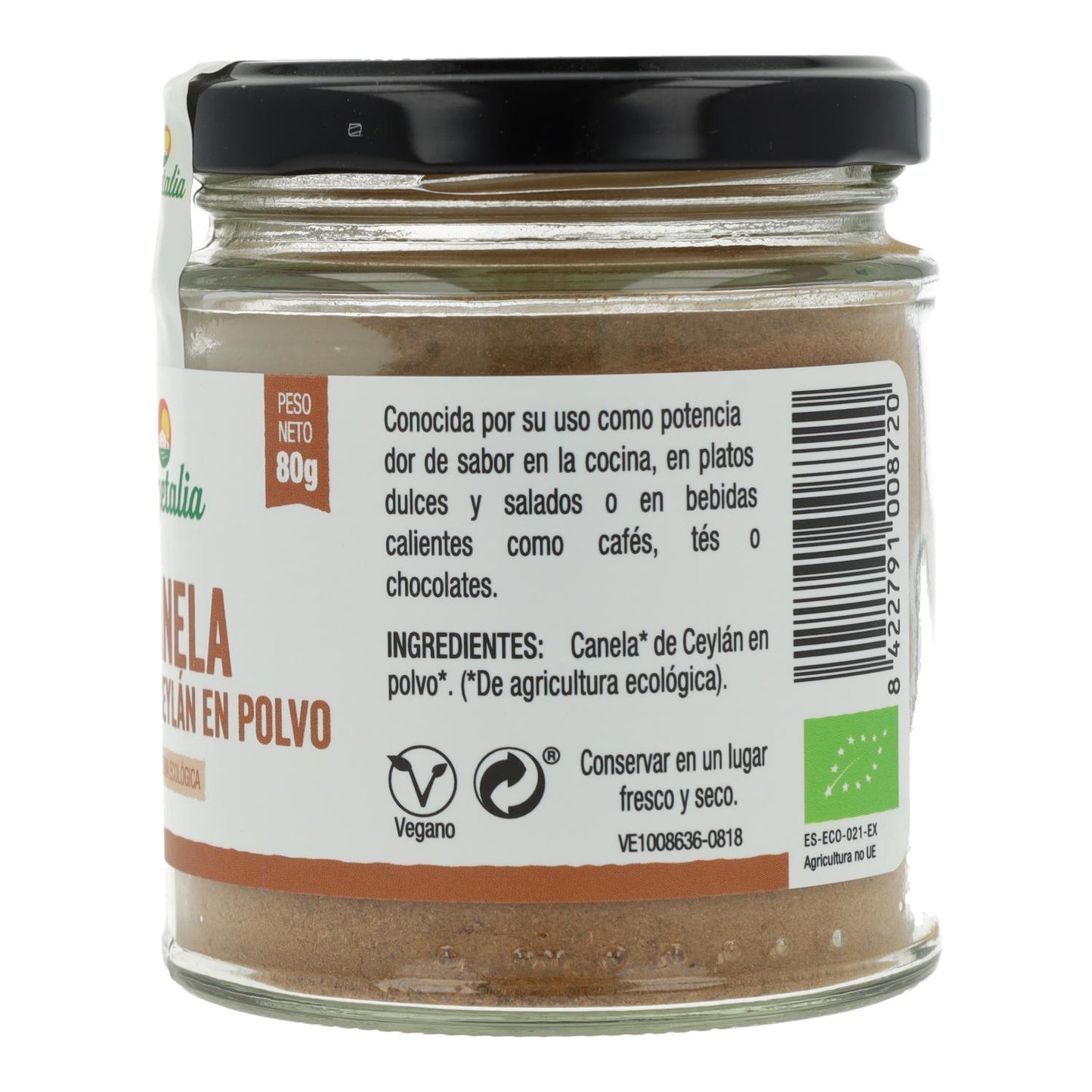 Cannelle de Ceylan en poudre Bio Vegetalia 80 g