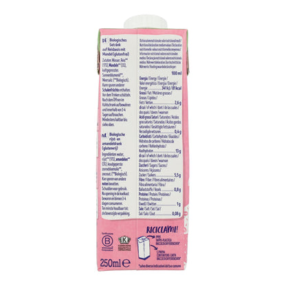 24-pack Isola BIO ekologisk ris- och mandeldryck 250 ml