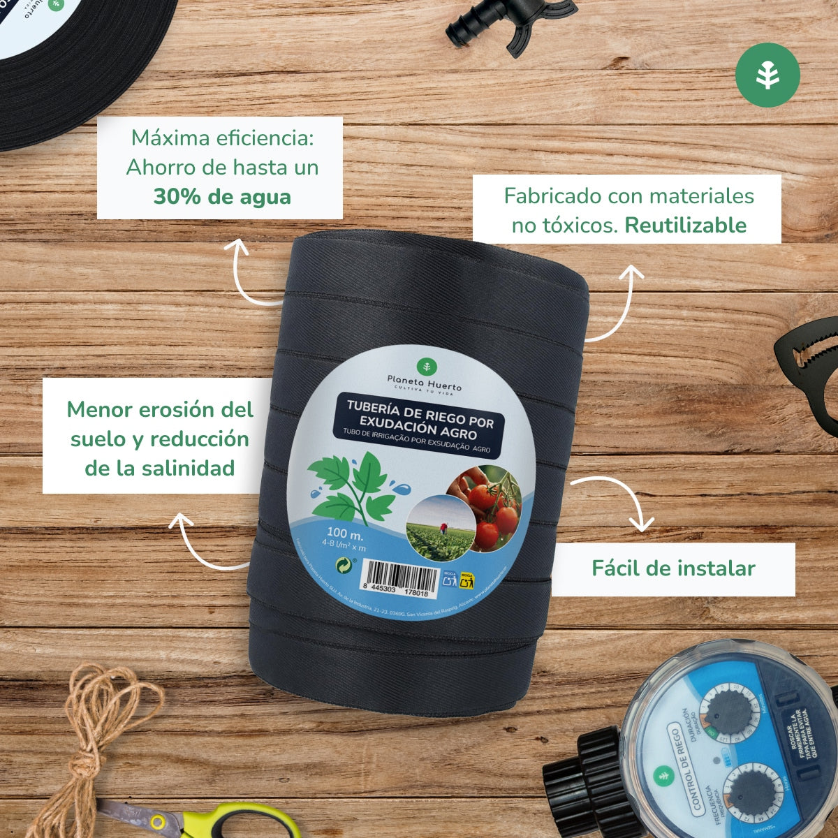 Exsudationsrulle Agro Planeta Huerto 50 m