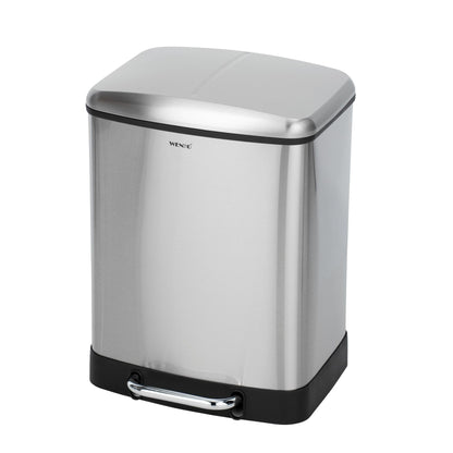 Poubelle à pédale en acier inoxydable Easy Close Studio Duo, 2 x 20 l