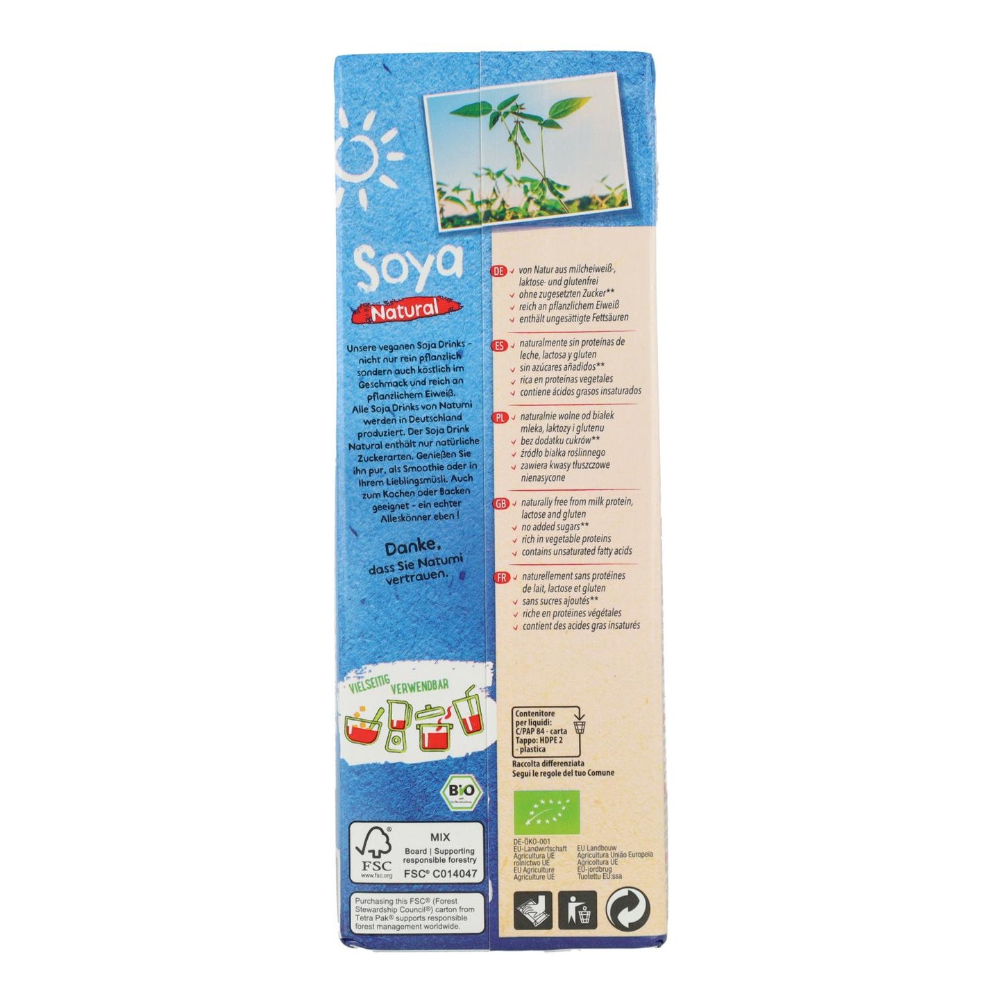 Natumi organic soya drink 1L