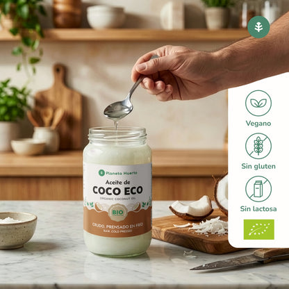 Packung 2x ECO Planet Orchard Natives Kokosnussöl 500 ml