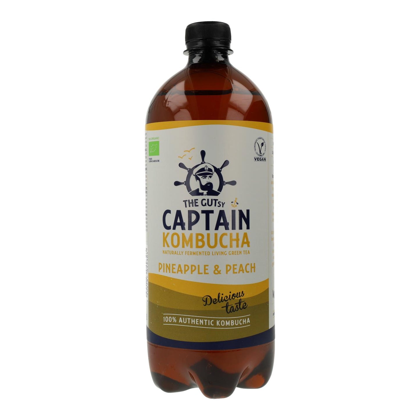 Kombucha Ananas und Pfirsich BIO Captain Kombucha 1 l