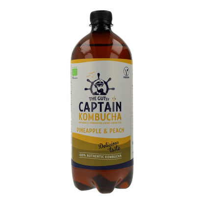 Kombucha Ananas und Pfirsich BIO Captain Kombucha 1 l
